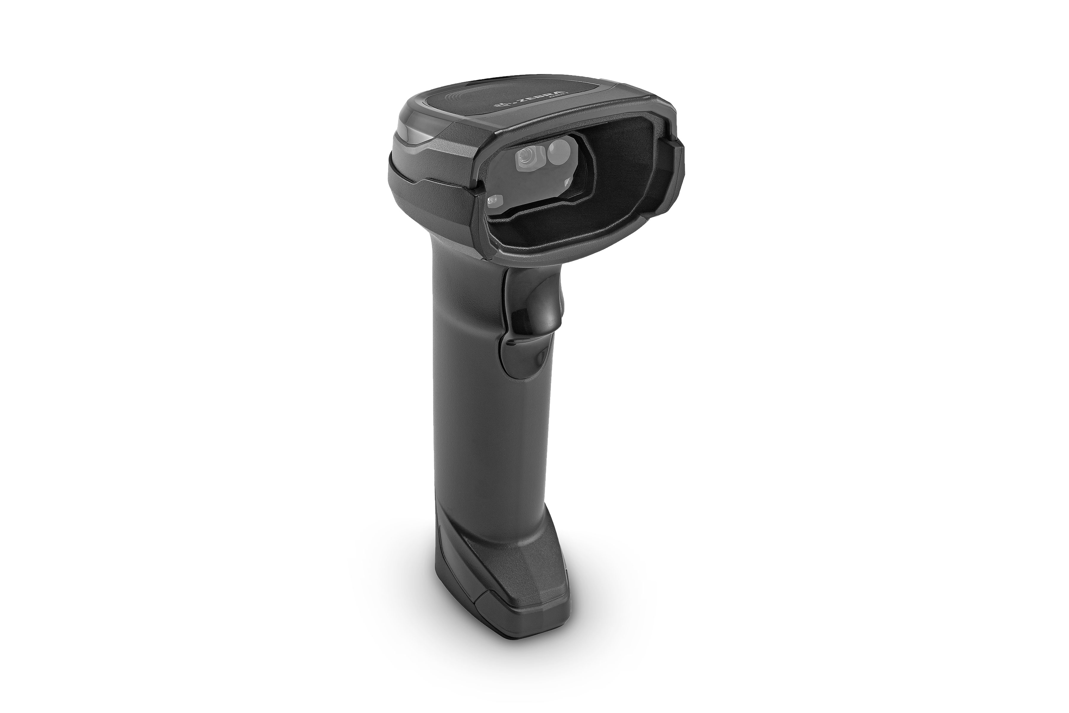 Front right view of a Zebra DS8100 handheld barcode scanner