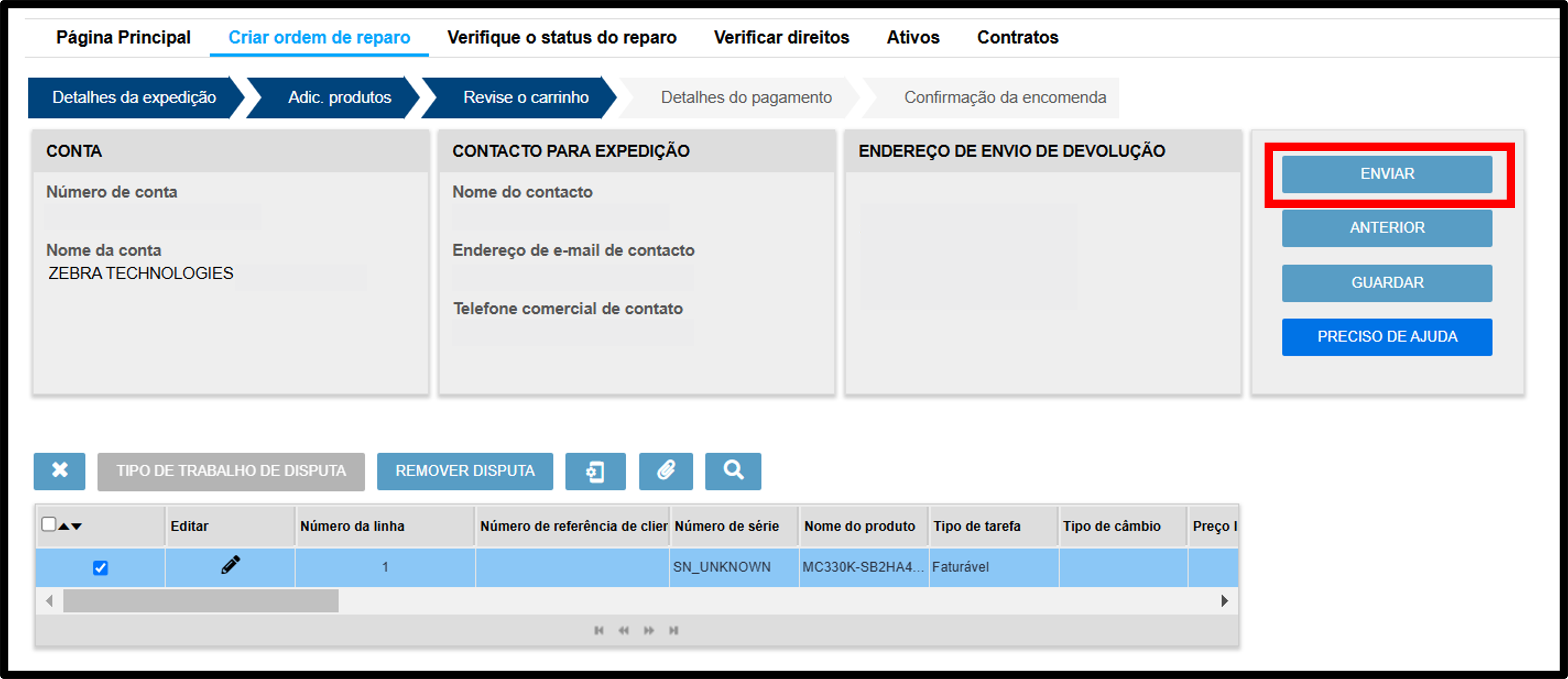 Captura de tela de disputa da qualificação do dispositivo 8