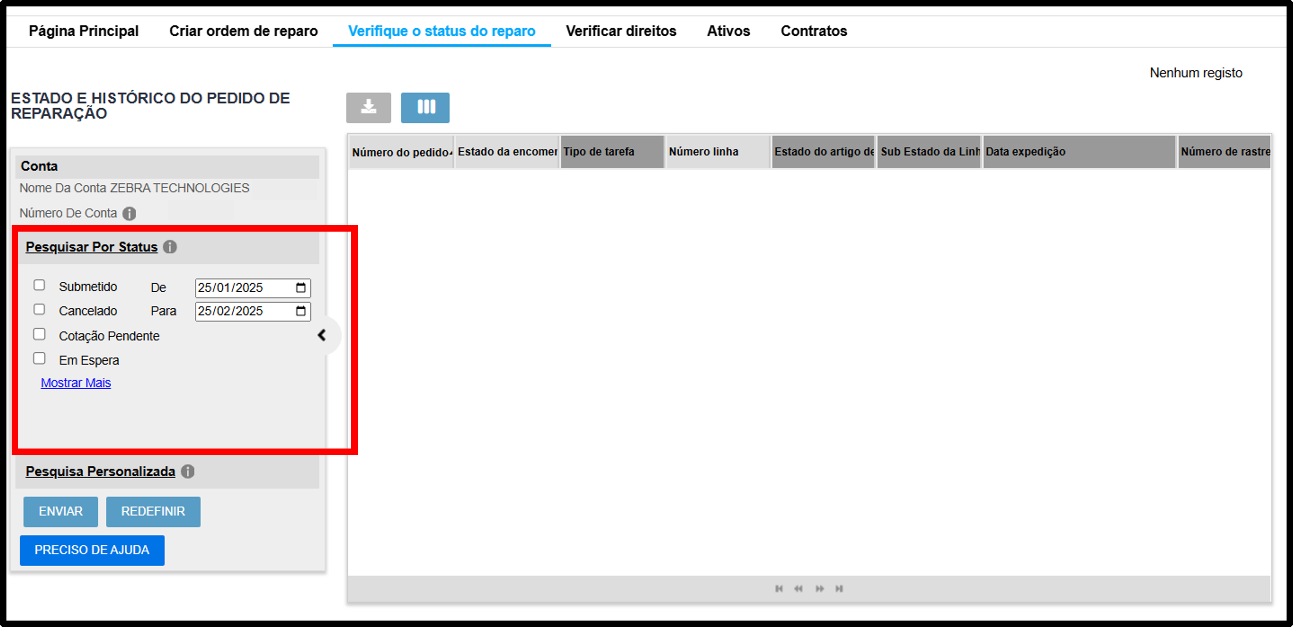 Captura de tela de download dos documentos de reparo 2