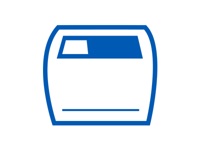 Drucker – Blaues Symbol