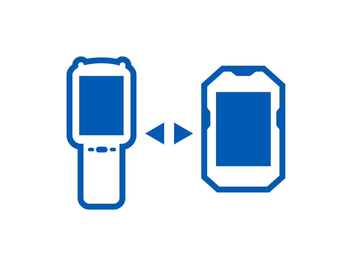 Software icona blu