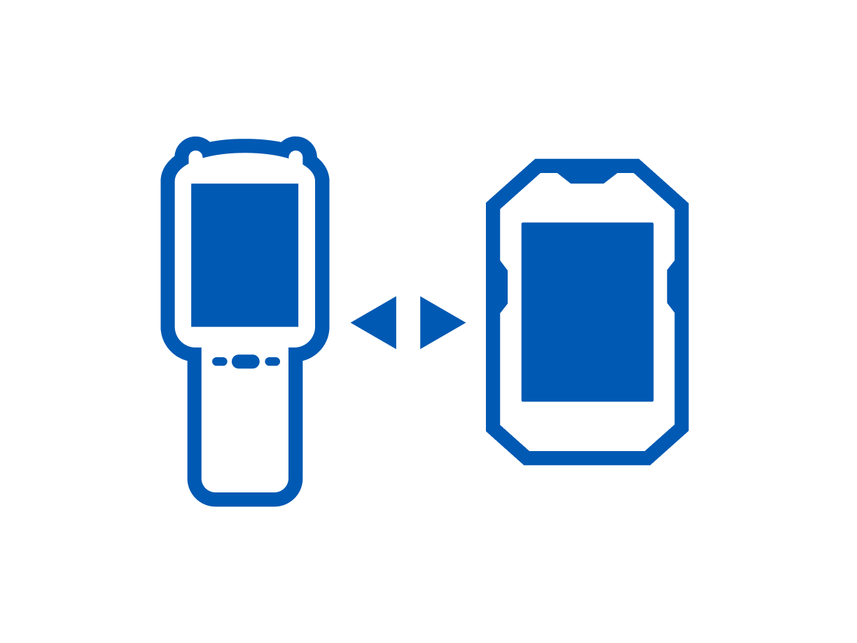 Icône bleue logiciel