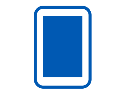 Tablettes Icône bleue