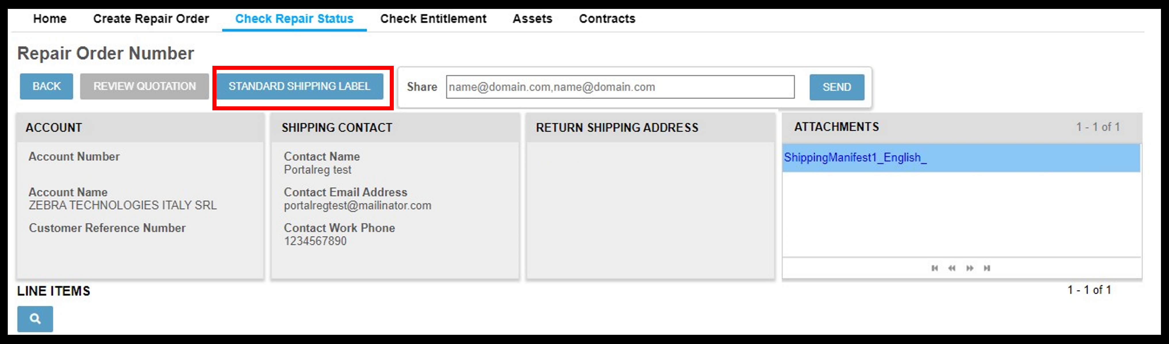 Generate a Shipping Label Screenshot 4