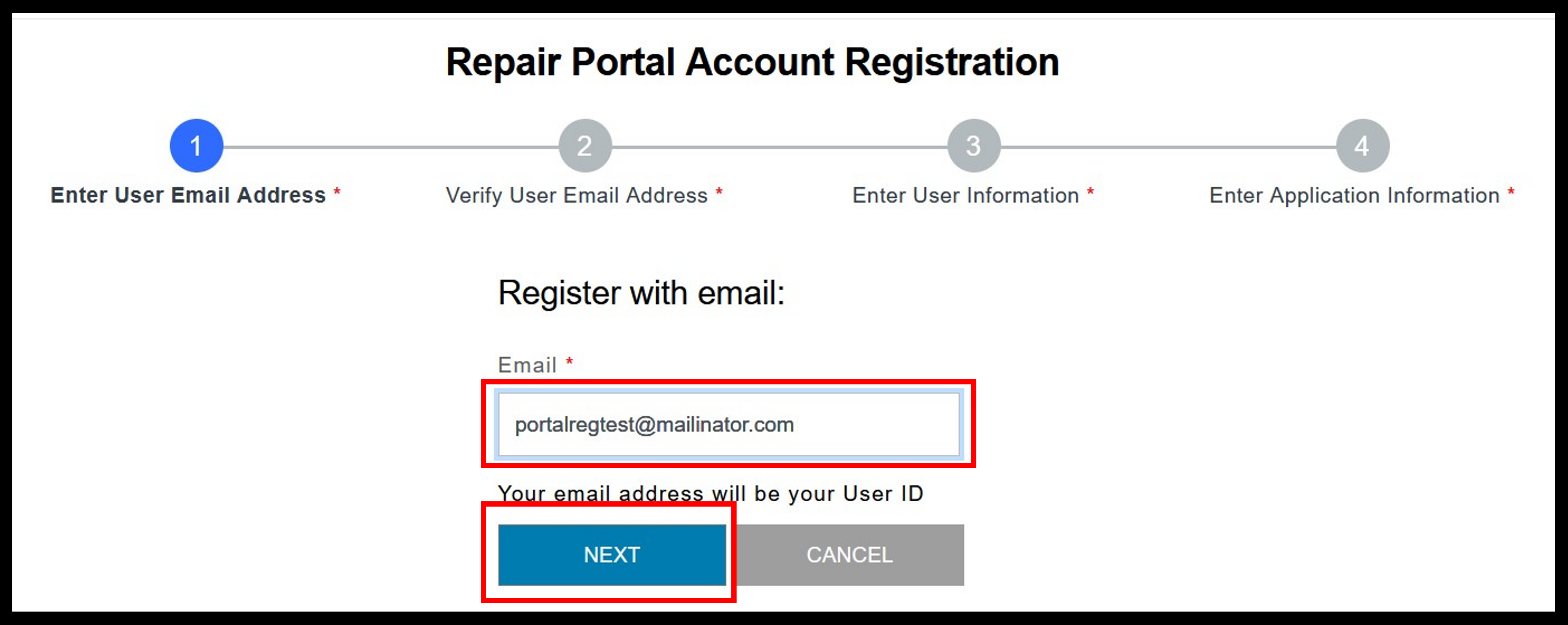 Registration for Customers Screenshot 2