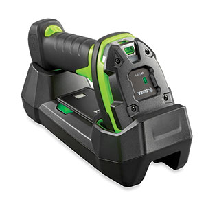 Zebra DS3608 ultra rugged scanner in cradle