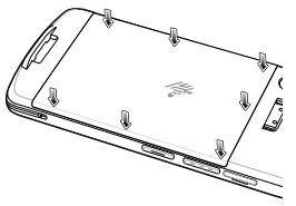 EC50 Press sides of battery cover down
