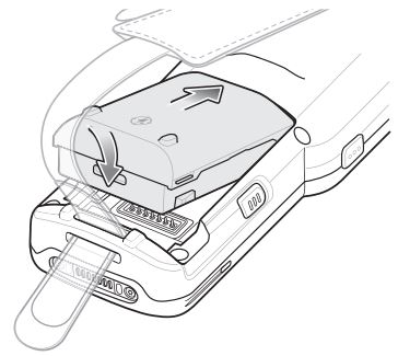 MC3300xr align the battery into compartment