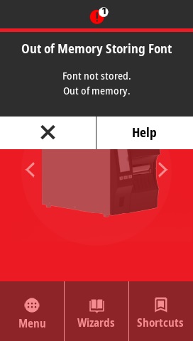 OutOfMemoryStoringFont