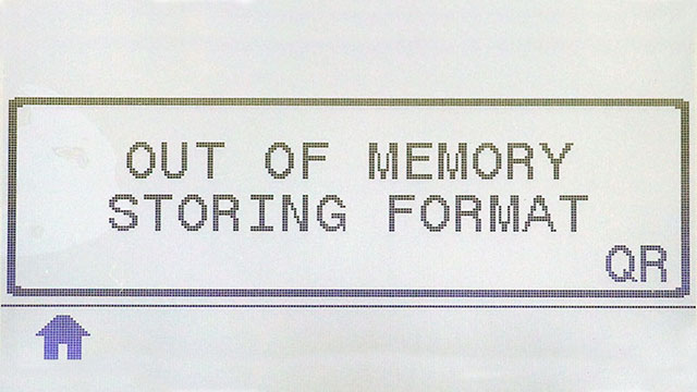 OutOfMemoryStoringFormat