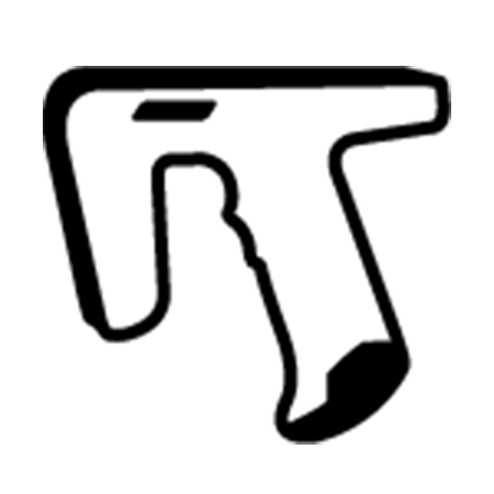 Icon of Zebra bluetooth RFID sled in black to represent SOTI Connect software.