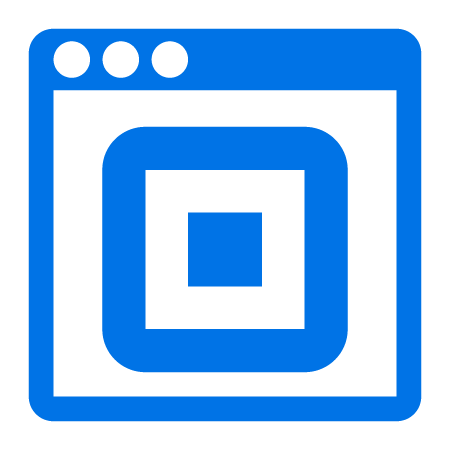 Browser Print Icon Blue 450x450