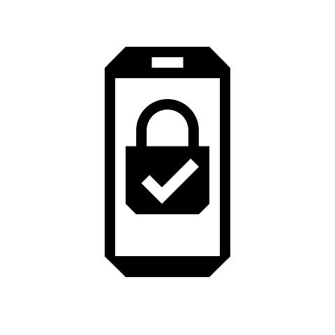 Lifeguard for Android icon in black on white circle background.