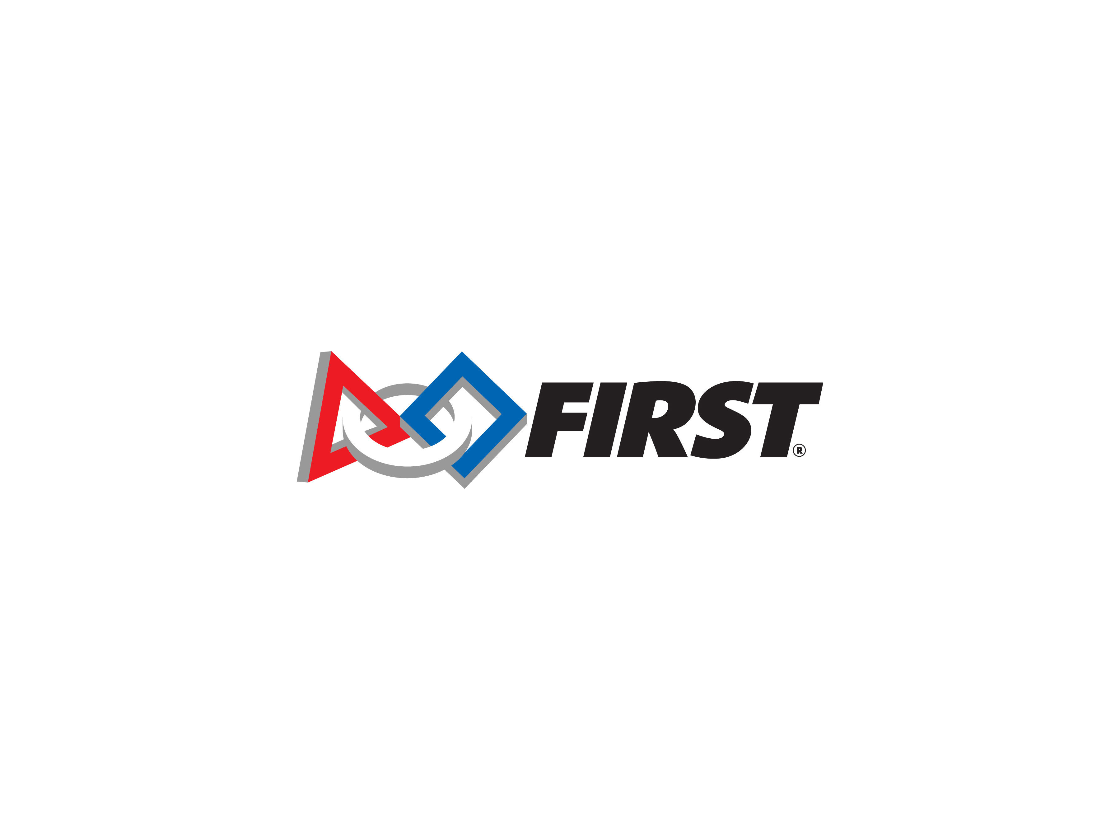FIRST logo horizontal on white background.