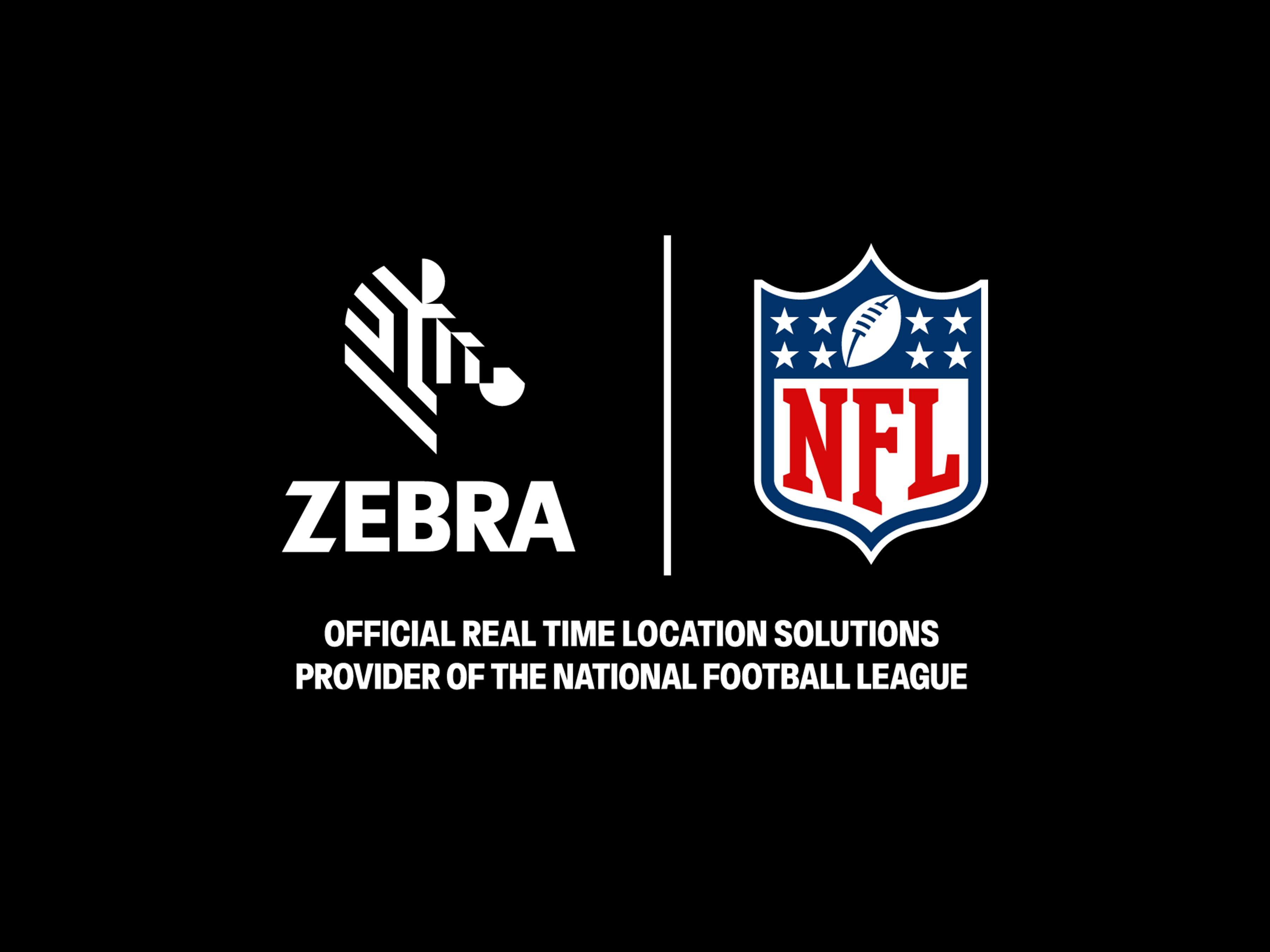 Zebra NFL logo with black background