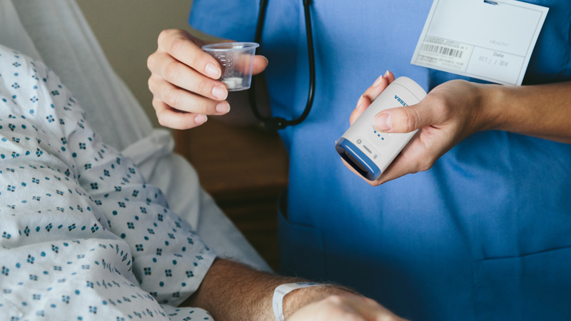 CS60-HC Patient Bedside Medication Application Photo