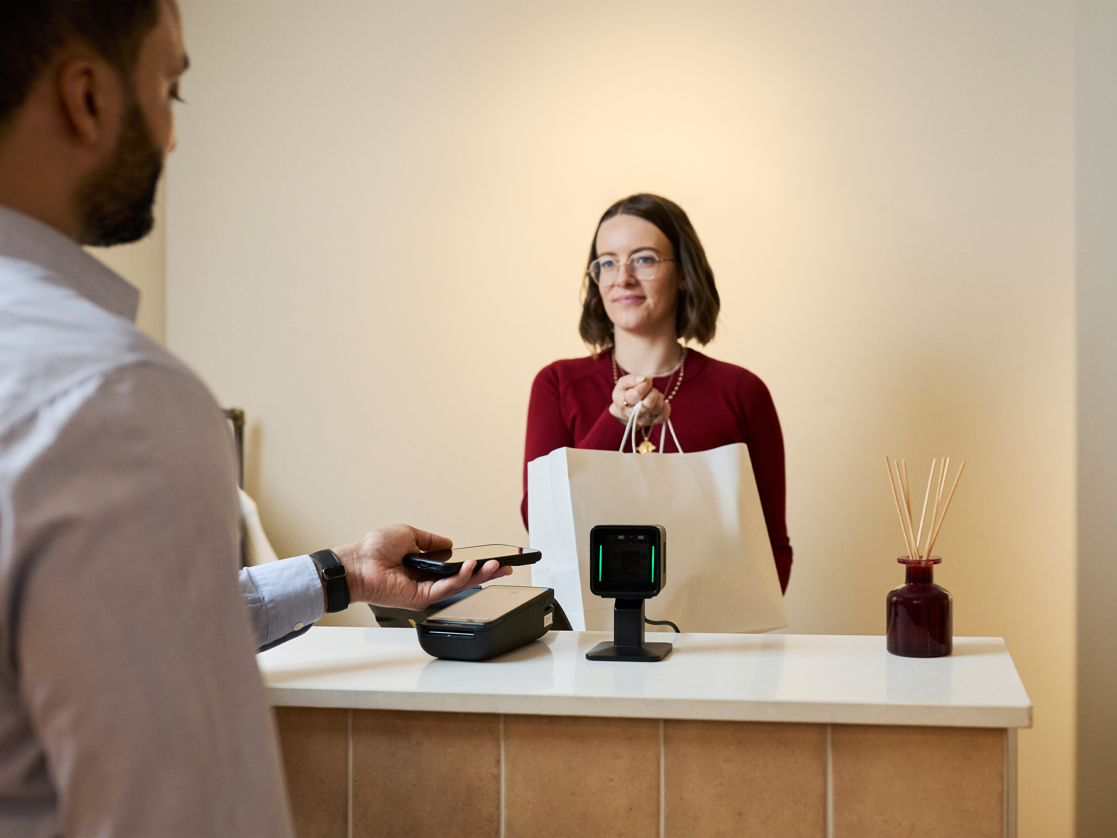 SP20 single plane barcode scanner point of sale application