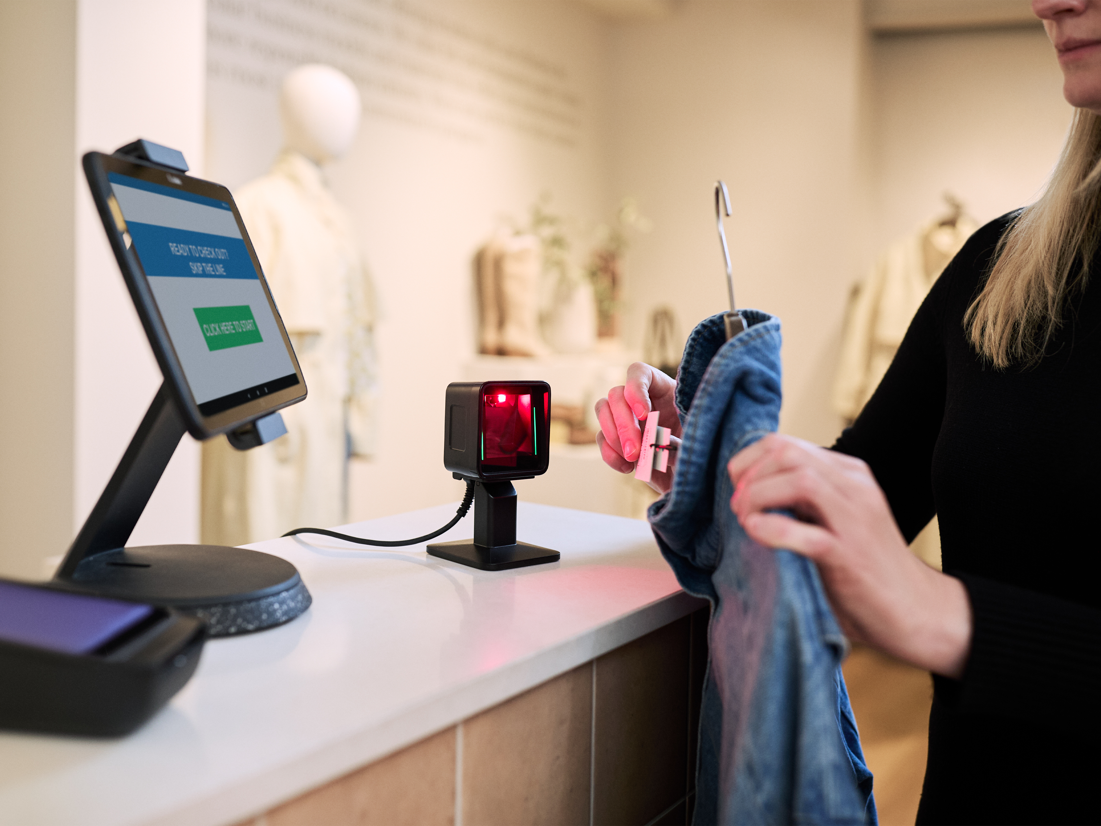 SP20 single plane barcode scanner self-checkout application