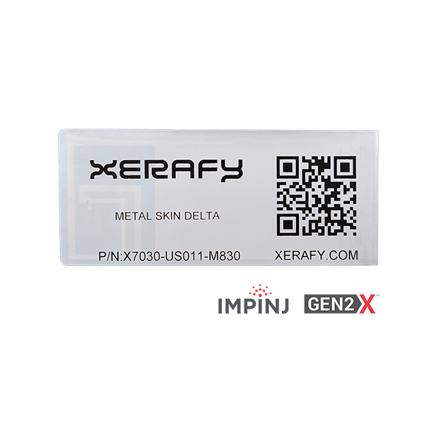 front of xerafy metal skin delta in white