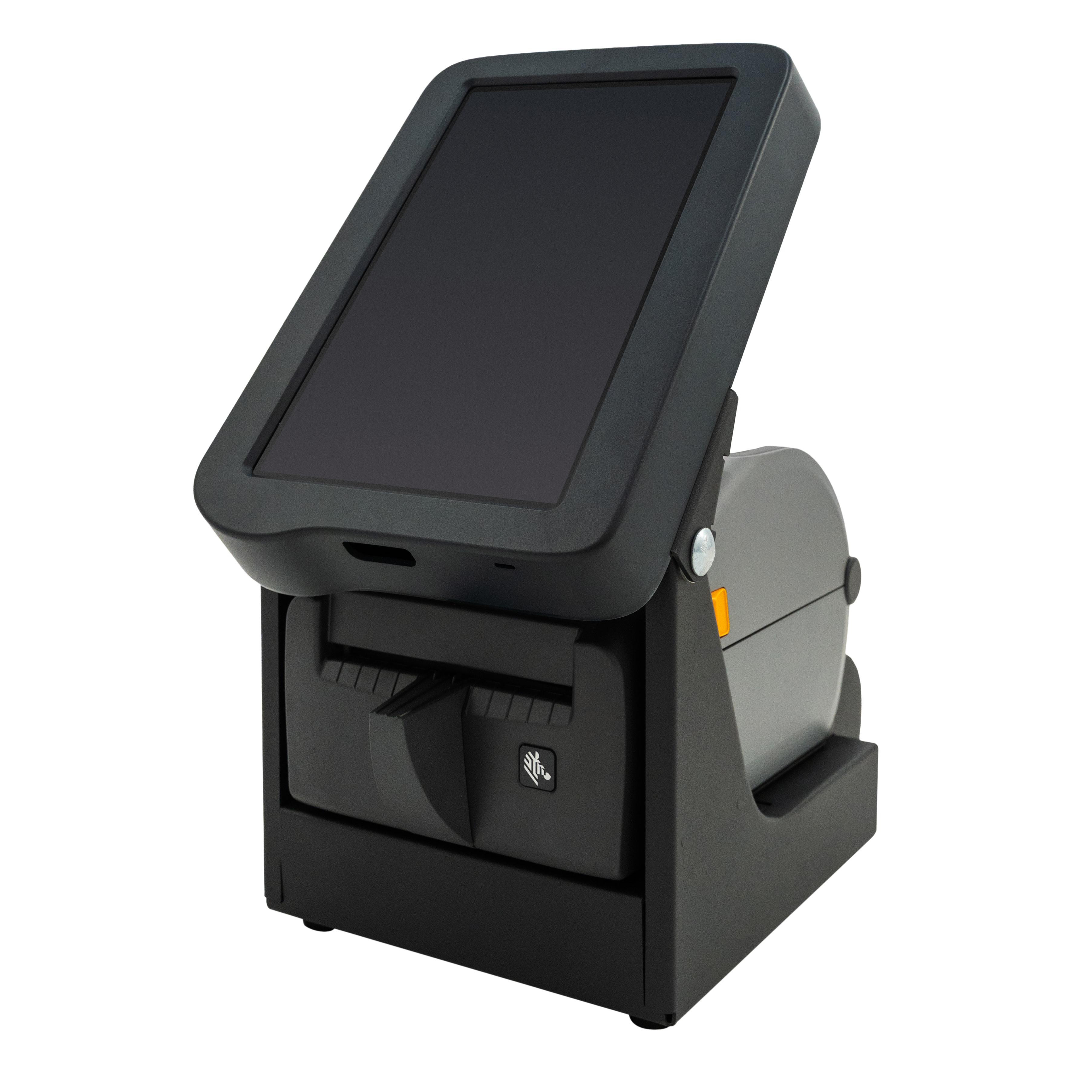 Front right of ET401 and ZD421 print in store solution in black and grey