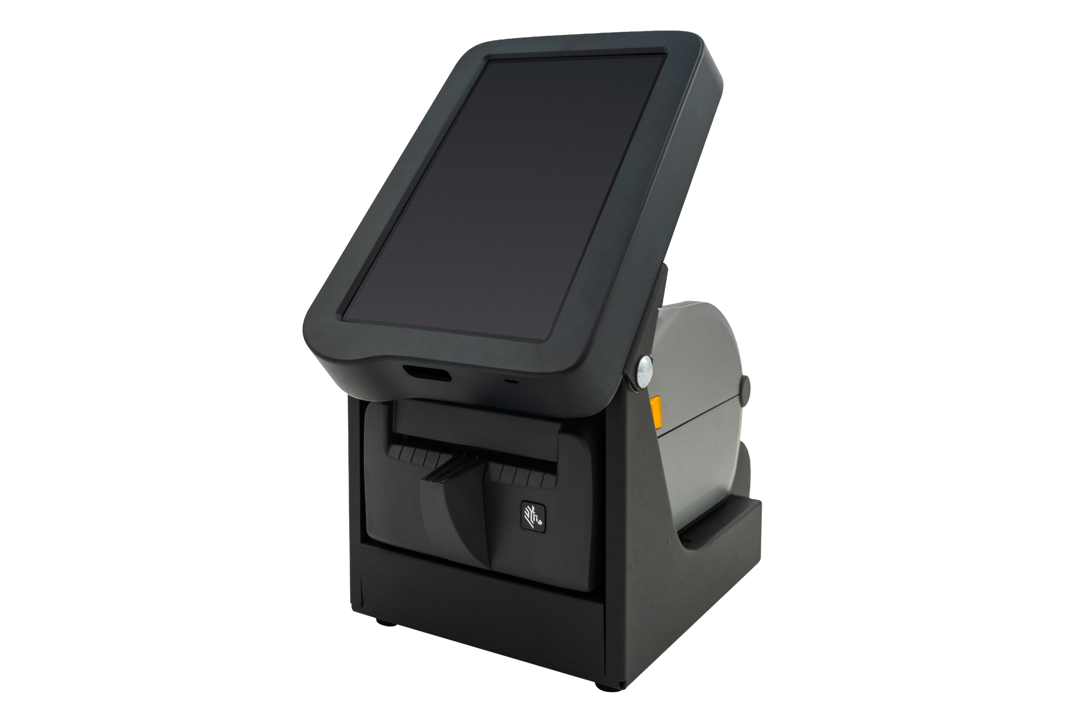 Front right of ET401 and ZD421 print in store solution in black and grey