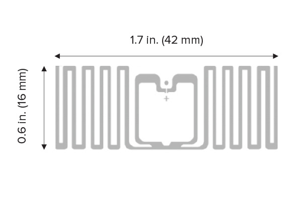 Ficha do produto nas especificações do inlay de RFID BoingTech™ BT781 U9