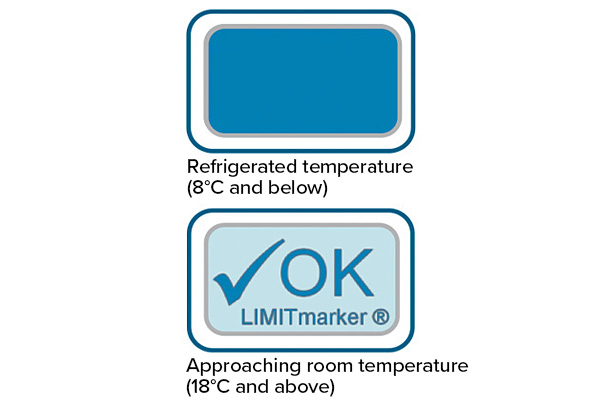 Indicadores de 18 °C reversibles LIMITmarker