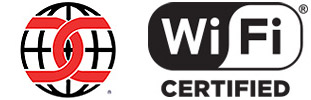 Compatibility Icons: Common Criteria, Wi-Fi Certified