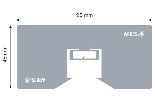 Etiqueta com inlay de RFID ZBR4005 da Zebra