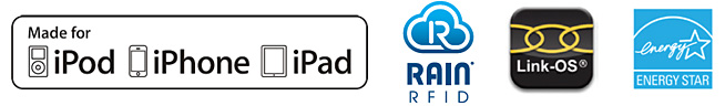 Stworzone dla urządzeń iPod, iPhone, iPad – Rain RFID – Link-OS – Energy Star