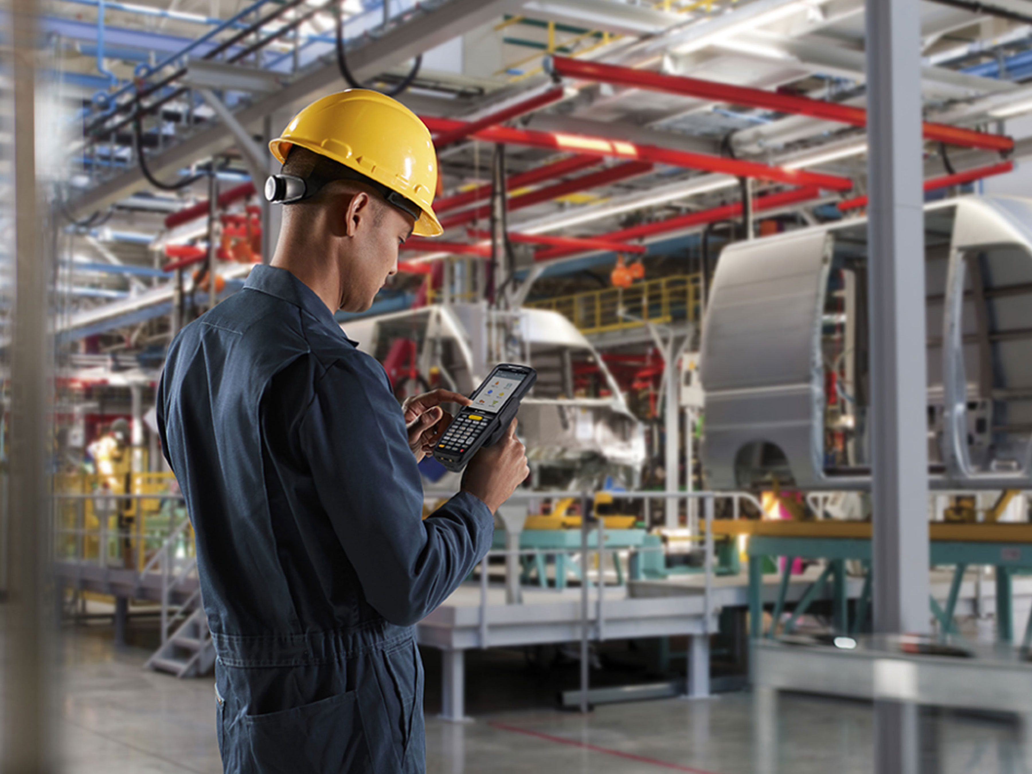 Employee at an automobile factory