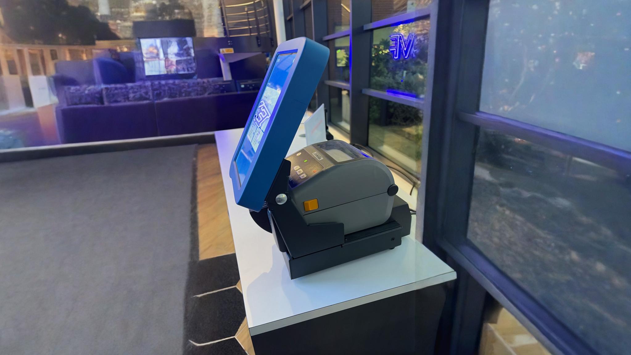 Evri Zebra print in store kiosk 