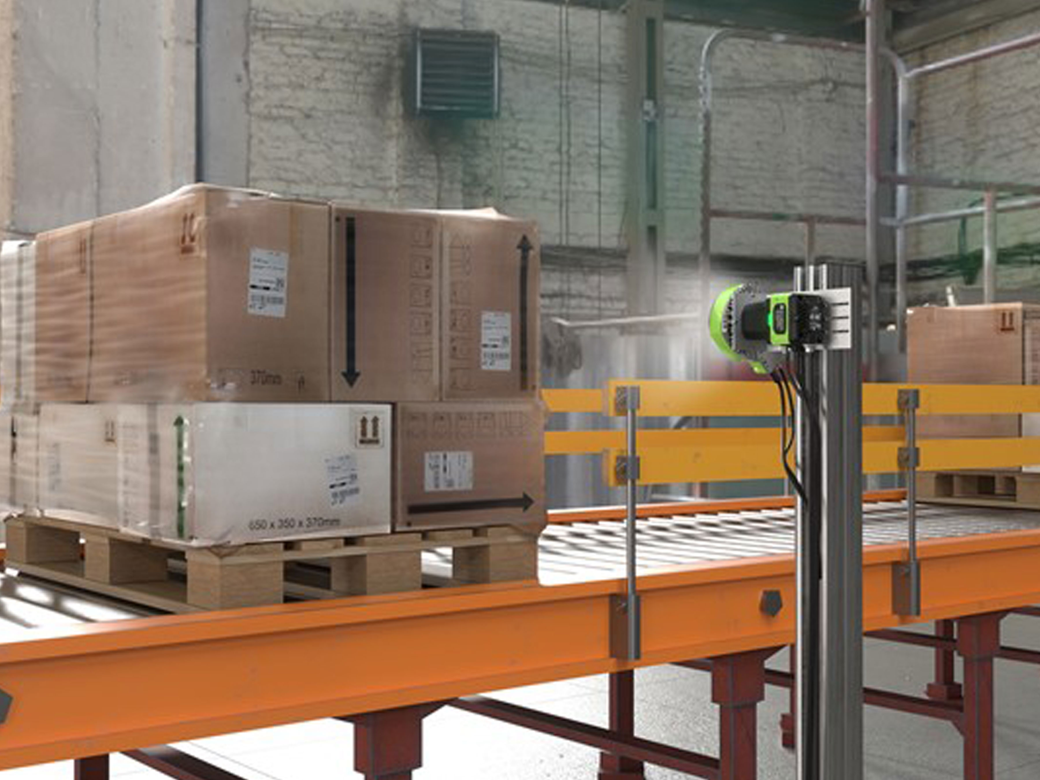 Machine Vision scanning a pallet 