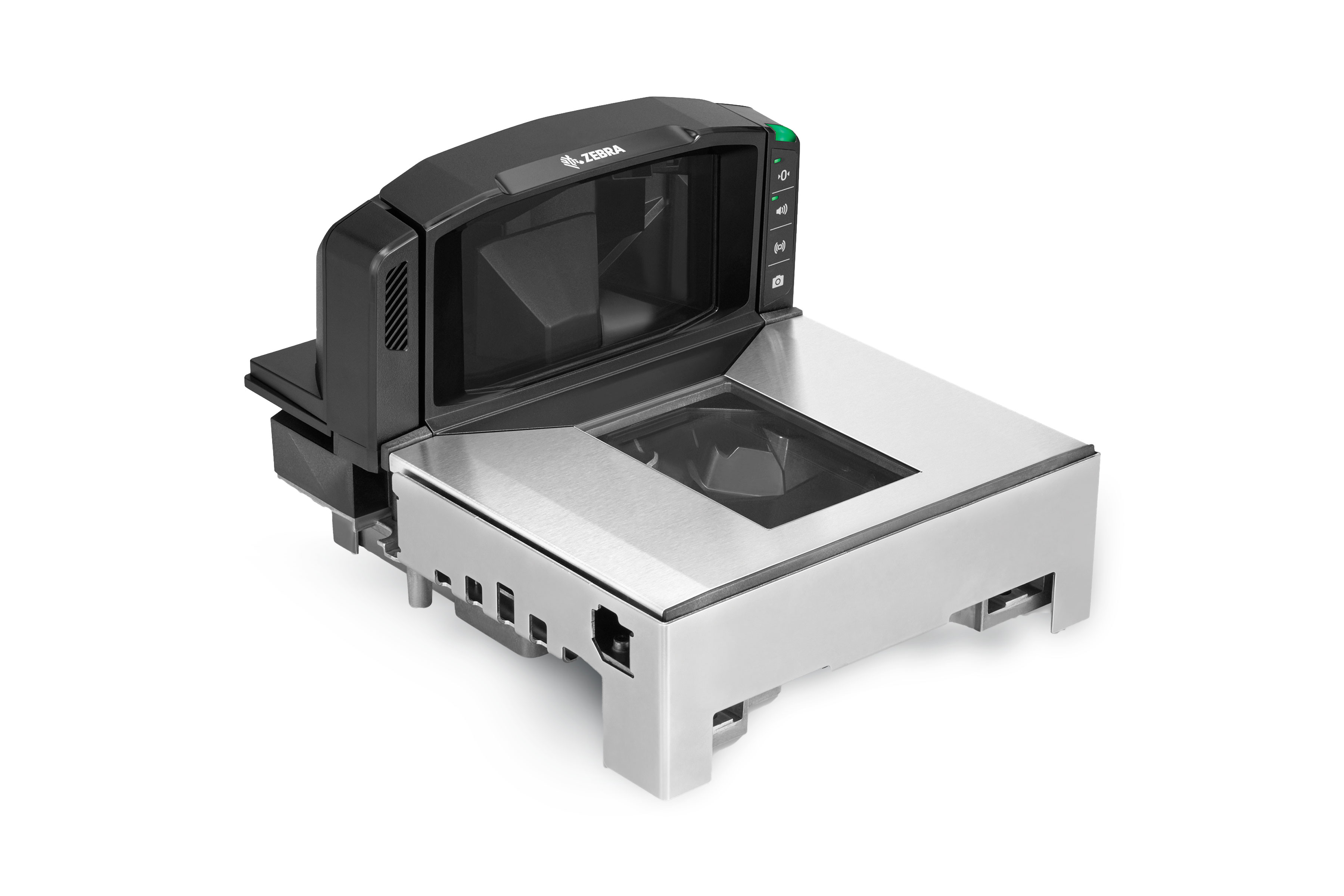 Zebra MP7000 grocery scanner scale, featuring a multi-plane 1D/2D imager