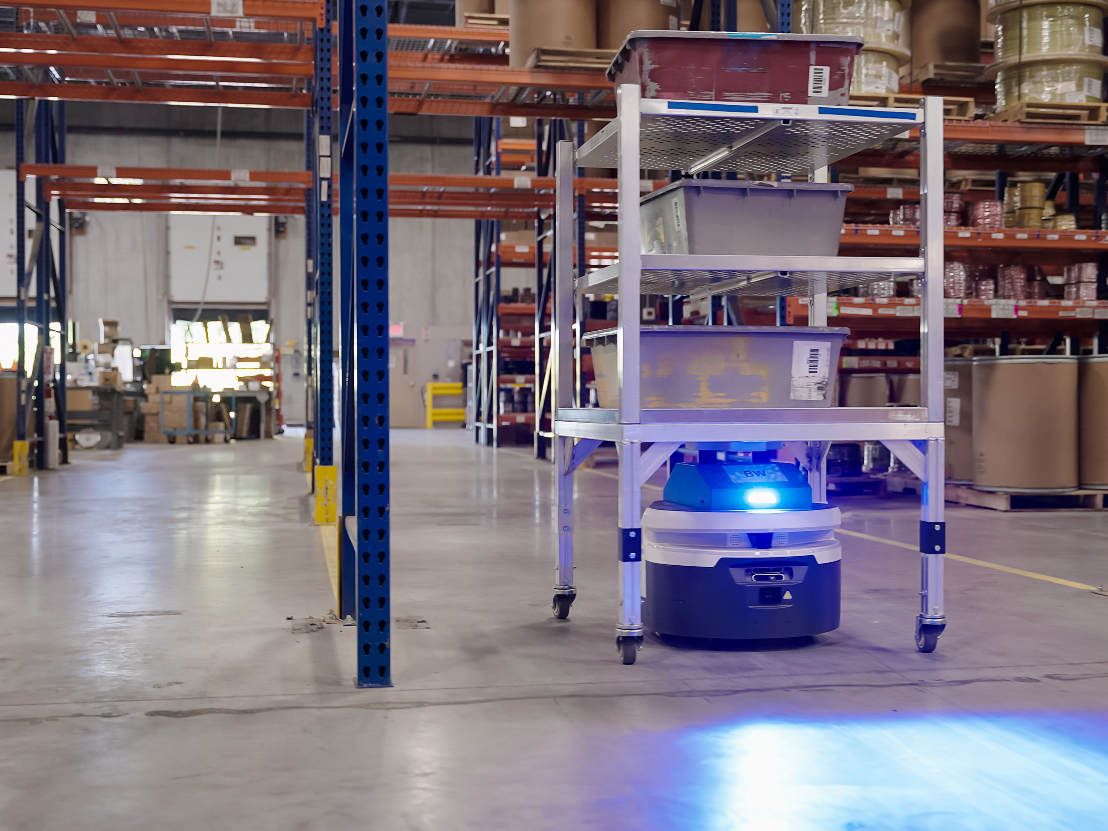 Zebra Autonomous Mobile Robot at Waytek warehouse
