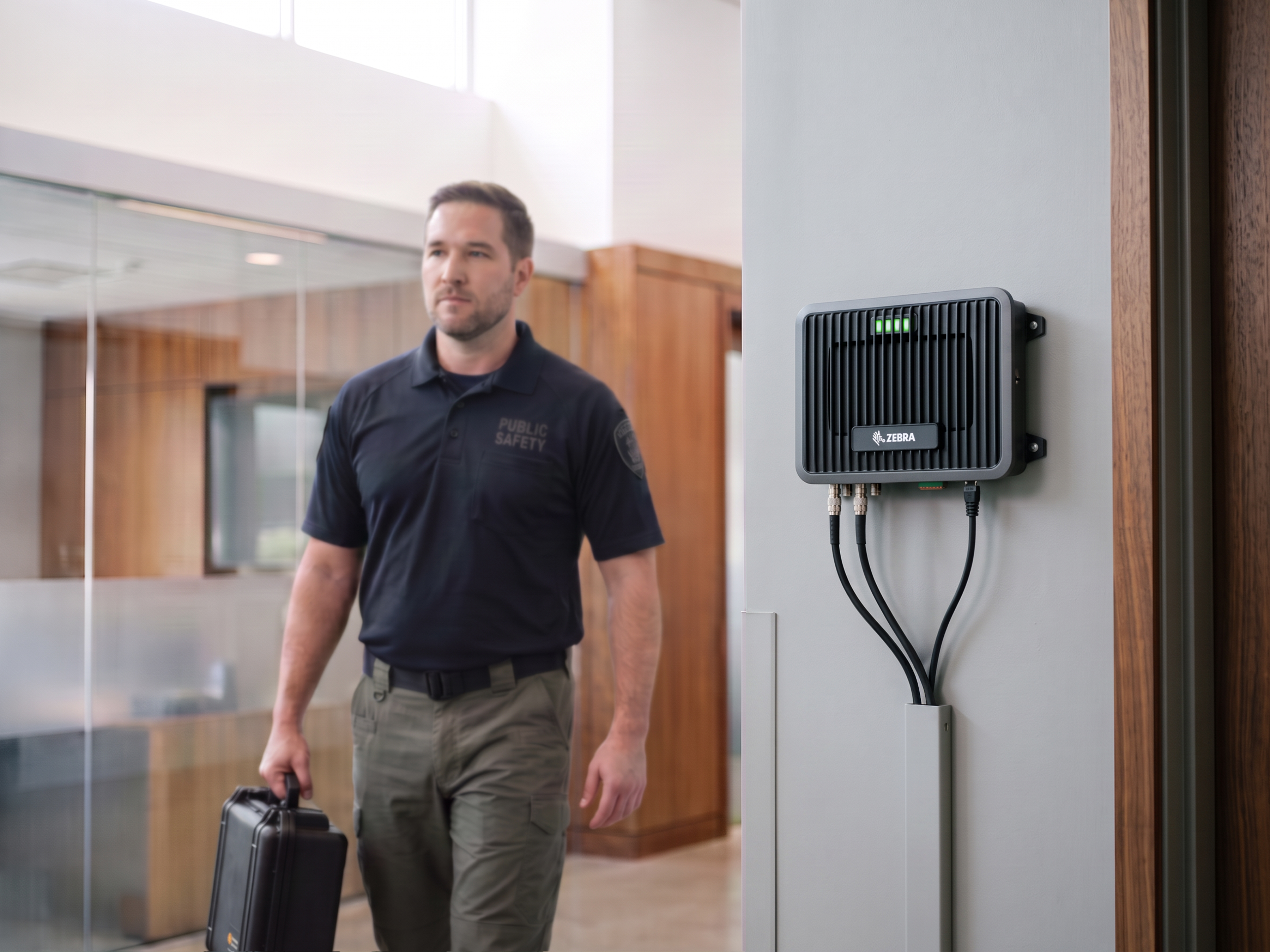 Deploy Zebra's highly ruggedized FX9600 Fixed RFID Readers at facility exits and chokepoints to create a secure, automated tracking perimeter tailored for the public sector. The system instantly alerts managers if tagged equipment moves through an unauthorized zone, helping deter theft and prevent the accidental loss of valuable government assets.