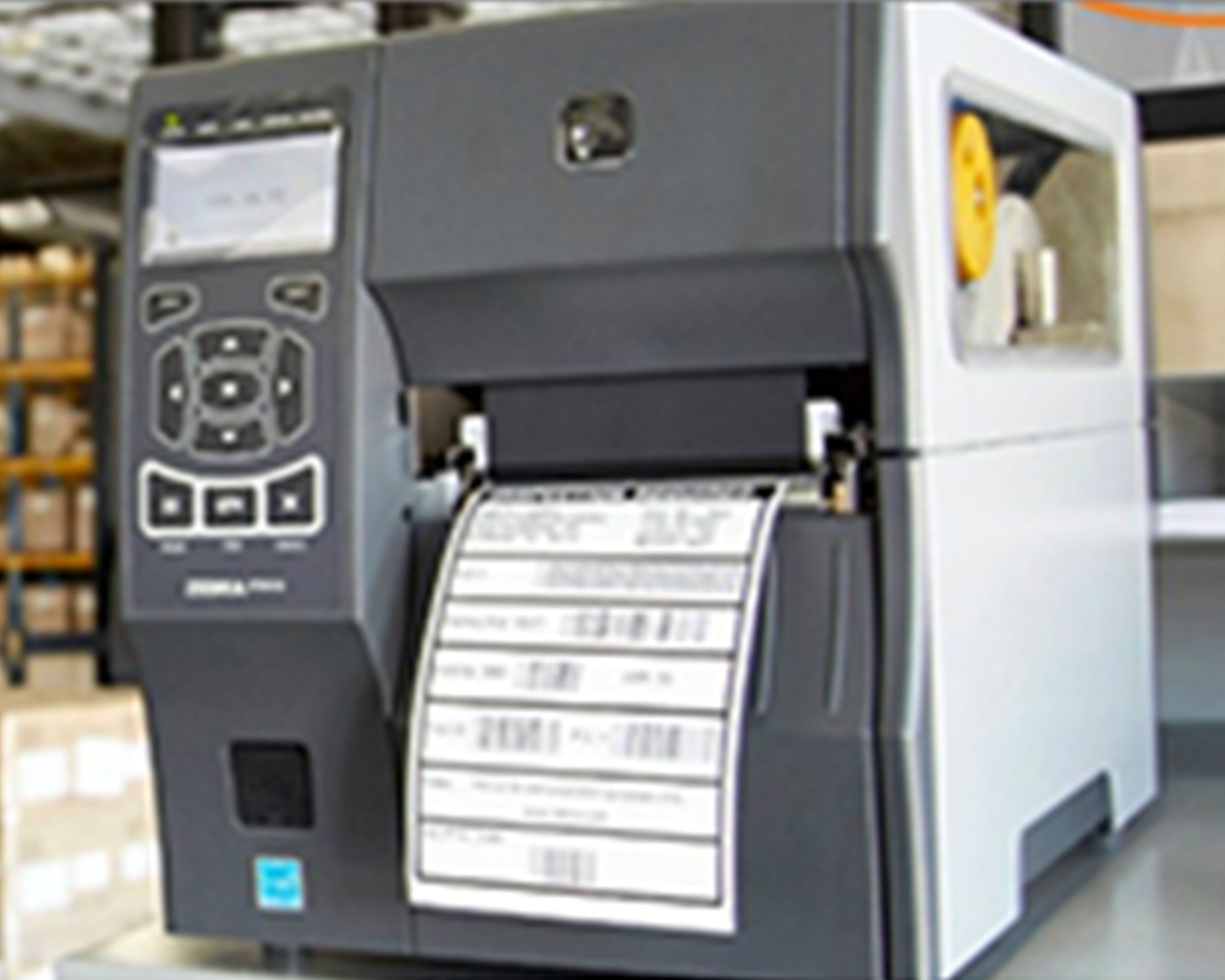 Zebra ZT200 industrial printer prints barcode labels for better warehouse visibility