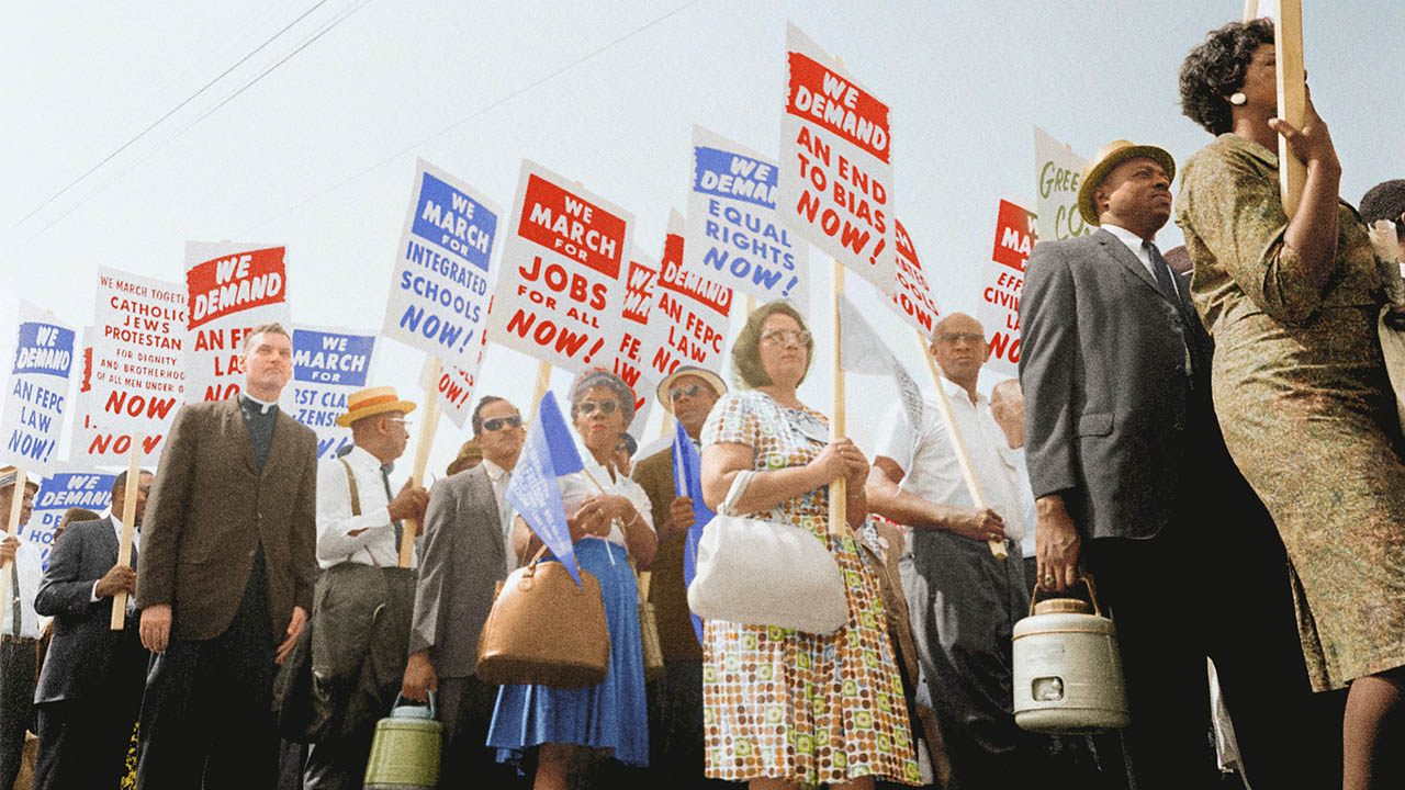 Protestors demanding equality for Black people