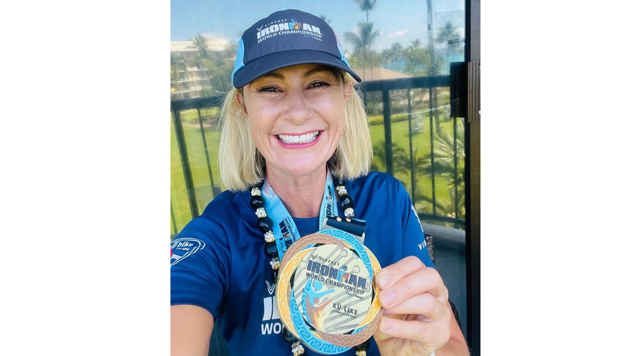 Lorna Hopkin finishes the Ironman World Championship competition in Hawaii