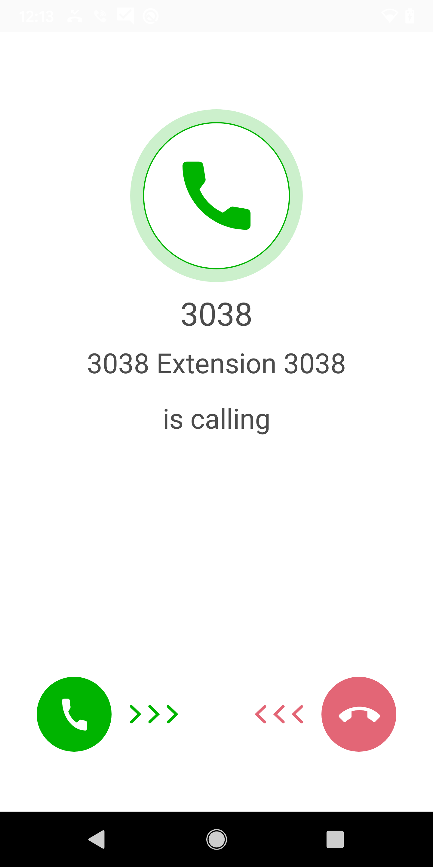Workforce Connect Screenshot Voice Incoming Call