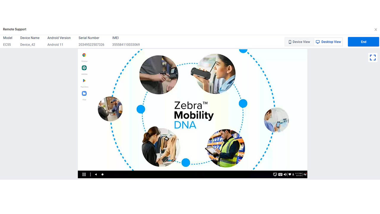 A screenshotof the Zebra DNA Cloud dashboard