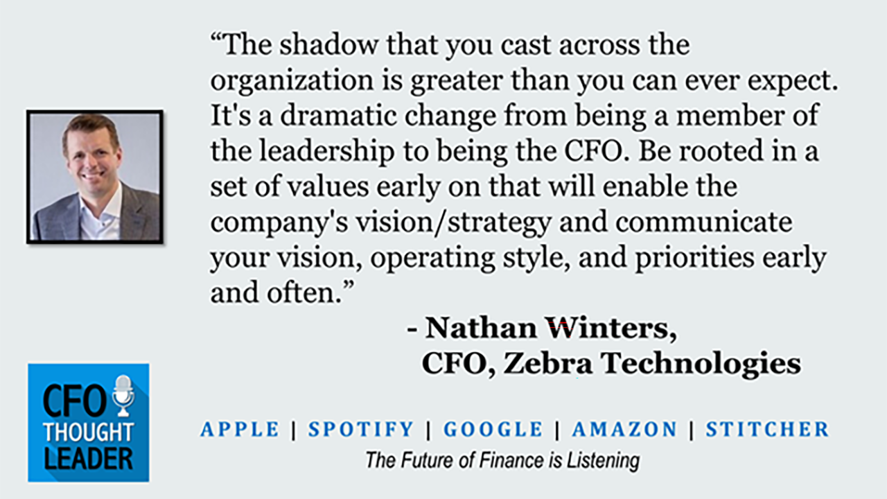 A quote from Zebra CFO Nate Winters