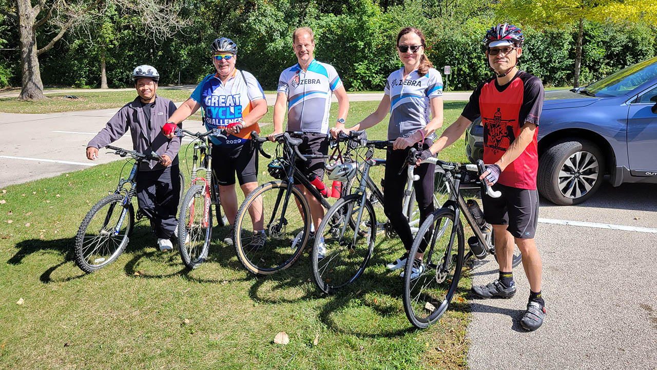 Zebras who participated in the Great Cycle Challenge.