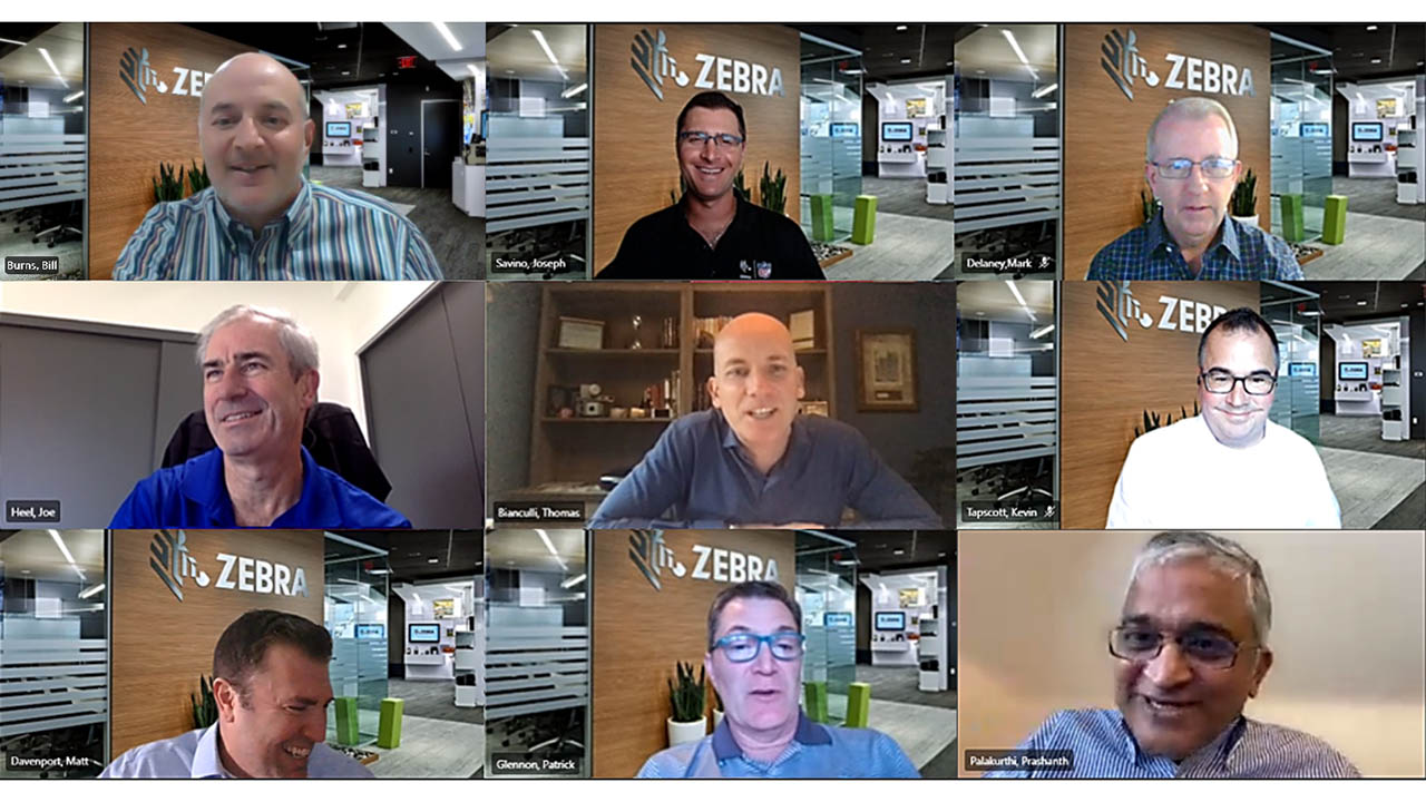 A screenshot from a recent virtual briefing with Zebra executives and solution engineers