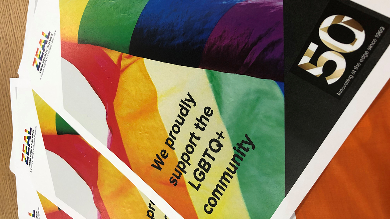 Posters promoting Zebra's support for the LGBTQ+ community