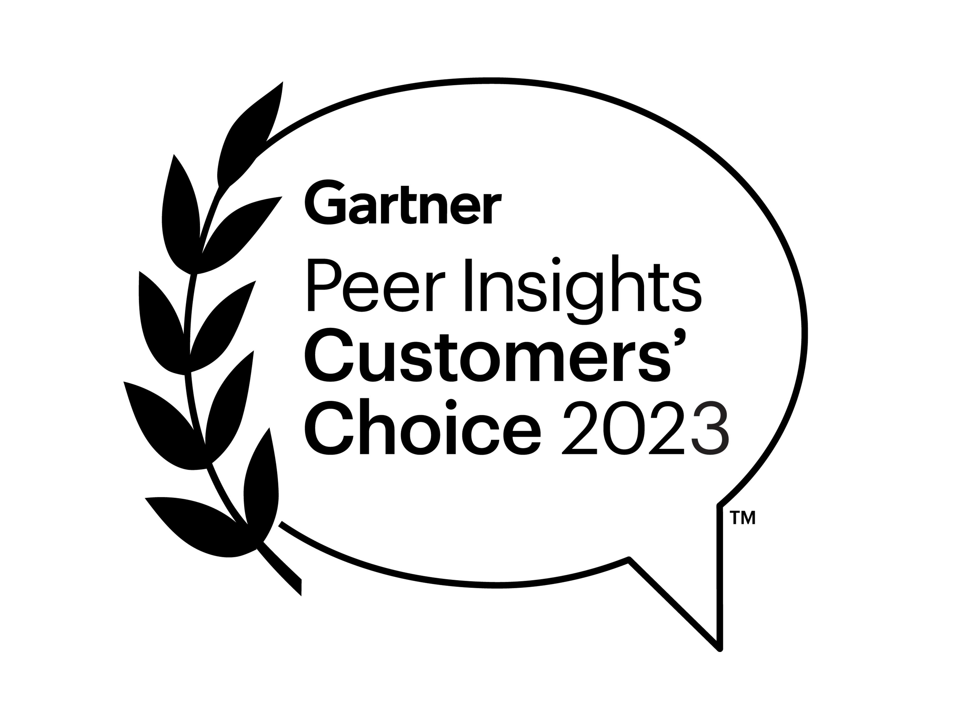 Gartner Peer Insights Customers Choice Badge, Photography Website, Black 2023, 4x3, 3600 Gartner Peer Insights Customers' Choice Award