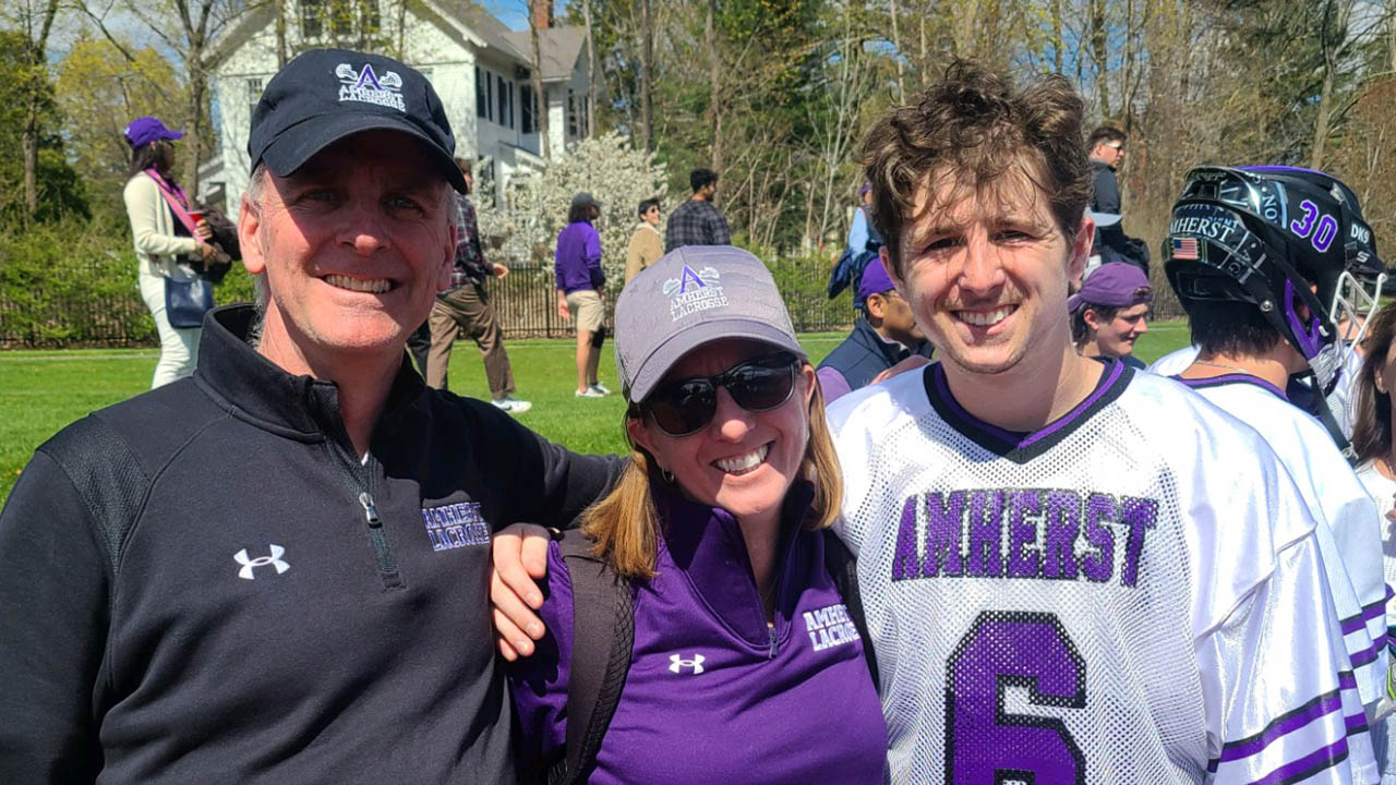 Jenny Krummenacher and her family at a football game