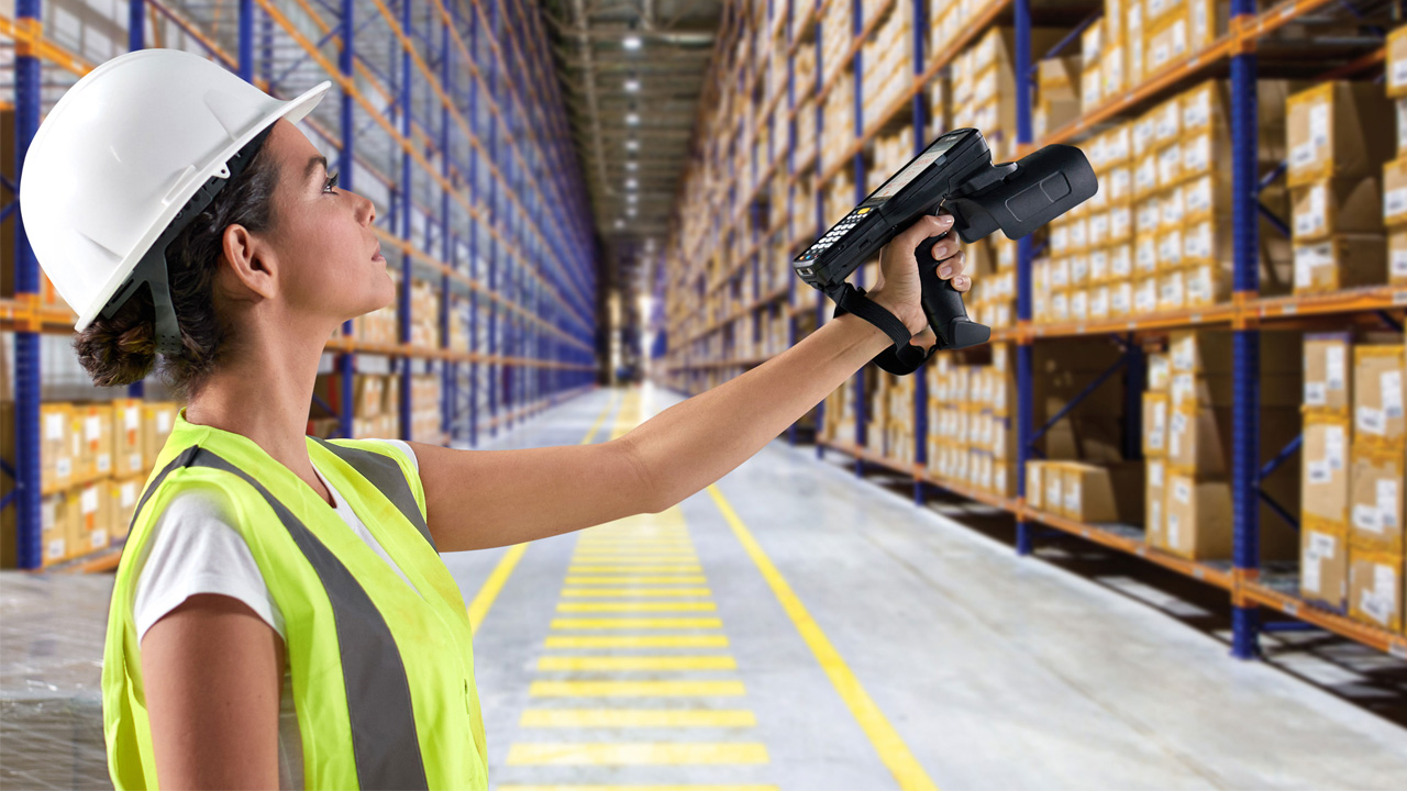 Warehouse Worker Application Photo 1280x720 Warehouse Worker Application Web Photo with Handheld Scanner