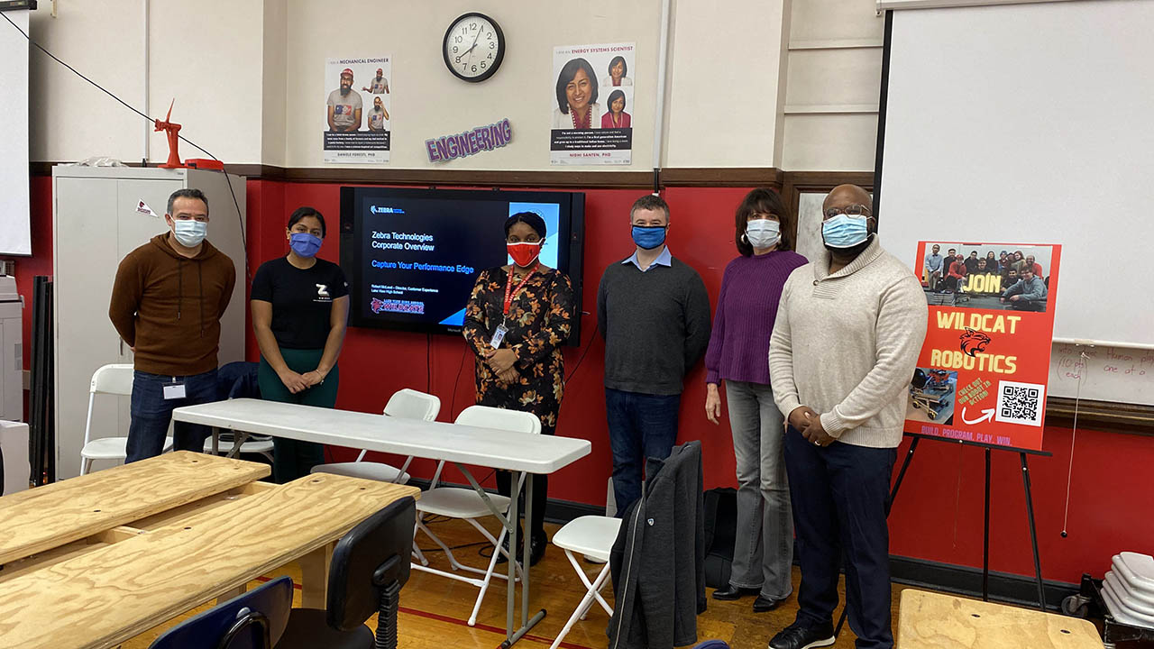 Zebras spend the day with Chicago Public School students talking about STEM 