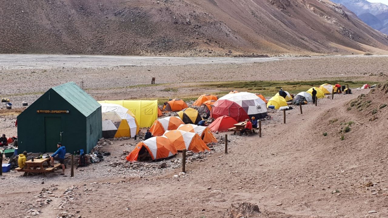 One of the camps the Zebra team stayed at while attempting to summit Mount Aconcagua